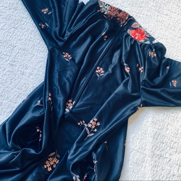 Mr. B of California Long Sleeve Floral Maxi Dress - Picture 8 of 9